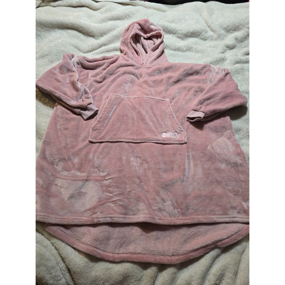 he Comfy Original Wearable Blanket Hoodie Oversized Soft Plush Blush Pink